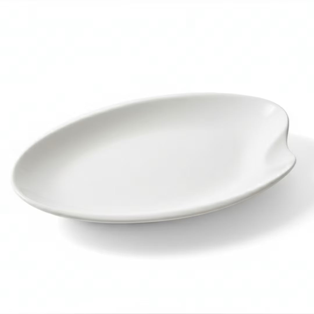 30 & 35cm Porcelain Wave-Edge Oval Platter
