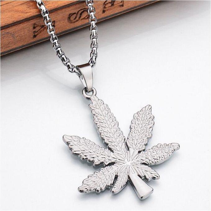 Cannabis Charm Marijuana Weed Pendant Sterling Silver Chain
