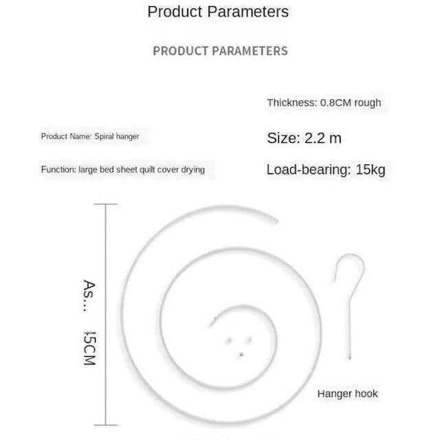 Generic Space Saving Spiral Balcony Hanger Drying Rack