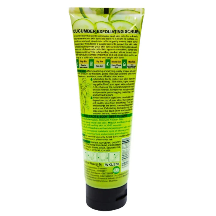 Fruit of the Wokali Cucumber Exfoliating Face Scrub & Body Dead Cells Cleansing