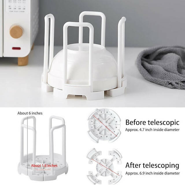 Adjustable Bowl Holder, Retractable Bowl Rack, Kitchen Storage Bowl Rack, Multifunctional Creative Tableware Rack, Tableware Storage Rack