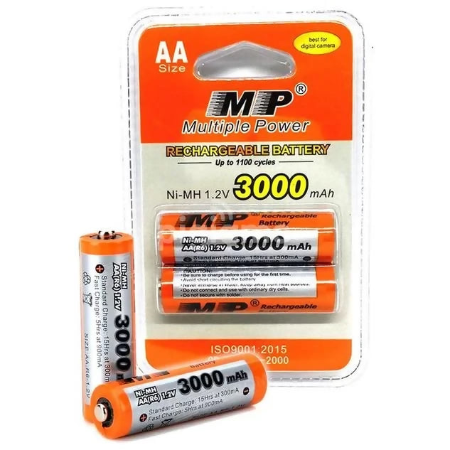 MP® AA Batteries Rechargeable NiMH 2300mAh Everyday Battery
