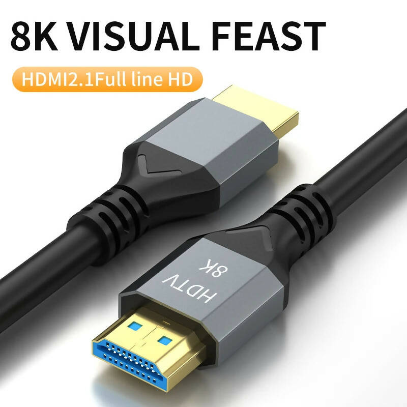 8K HDMI 2.1 Cable 4K@120Hz 8K@60Hz 48Gbps EARC ARC HDCP Ultra High Speed HDR For RTX Video Cable PC Laptop Projector HD TV PS5