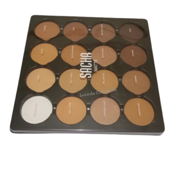 Sacha 16 Matte Contour Powder Palette