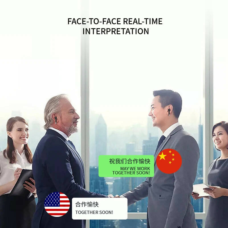 New Wireless translation earbuds multi-language overseas travel meeting face-to-face real-time translation AP19Bluetooth headset