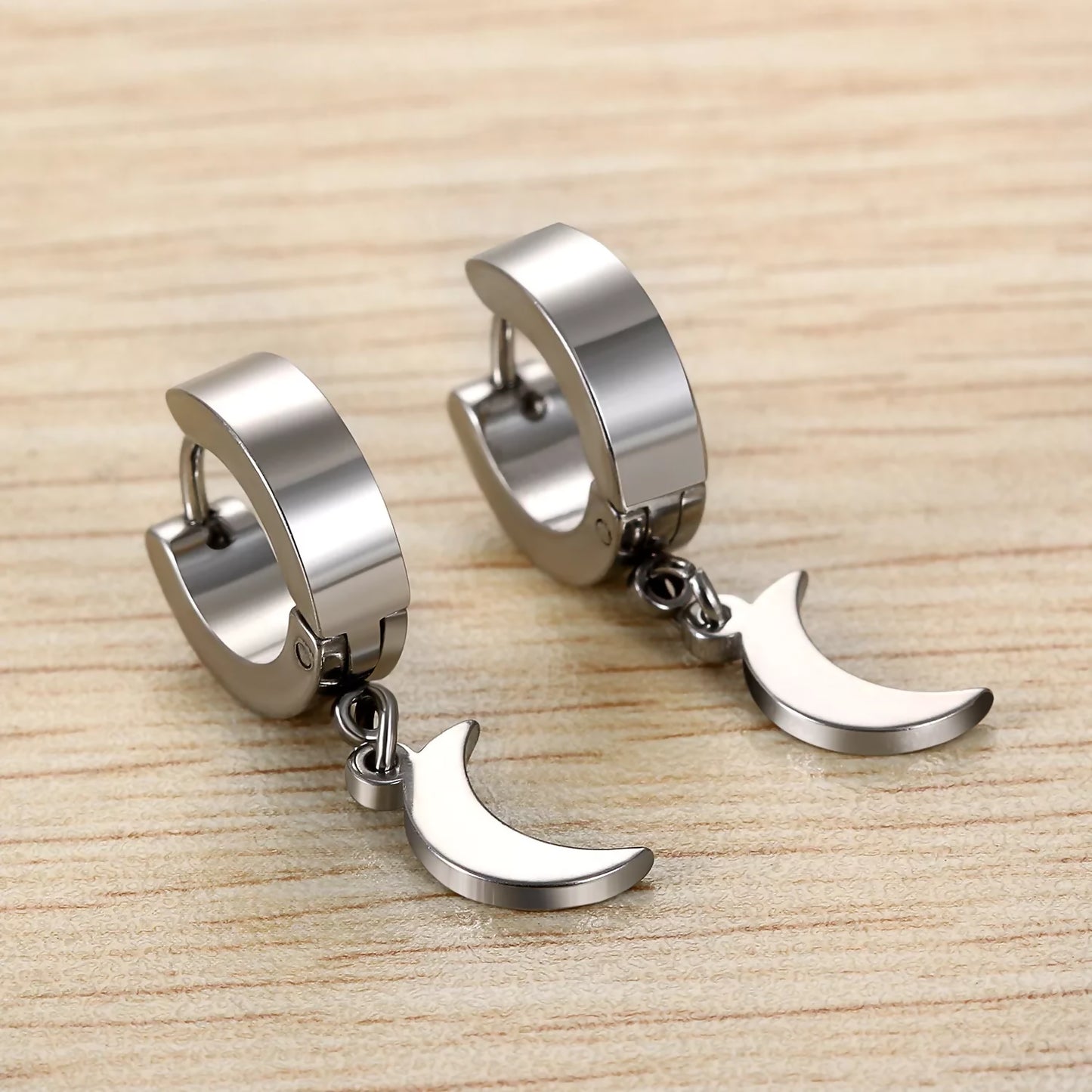 1 Pair Islam Crescent Star Moon Drop Earring Mascot