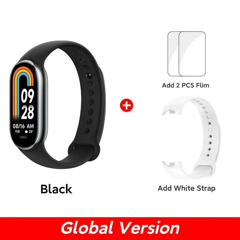 Global Version Xiaomi Smart Band 8 Blood Oxygen Monitor 1.62'' AMOLED Screen 16 Days Battery Life