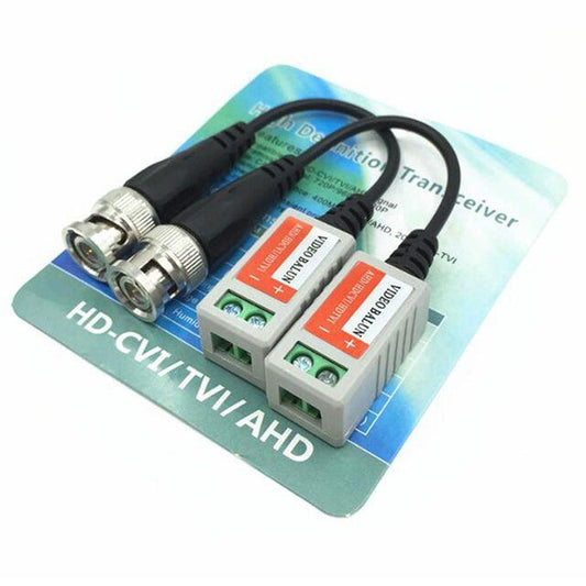 1 Pair CCTV Video Balun Twisted BNC Passive Transceivers UTP Balun BNC Cat5 CCTV UTP Video Balun Up To 300M Range, sn:202HD - Transceivers