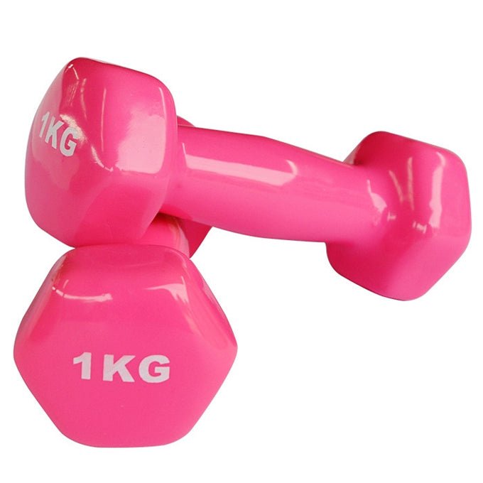 1 Pair Vinyl Dumbells Aerobic Exercise - 