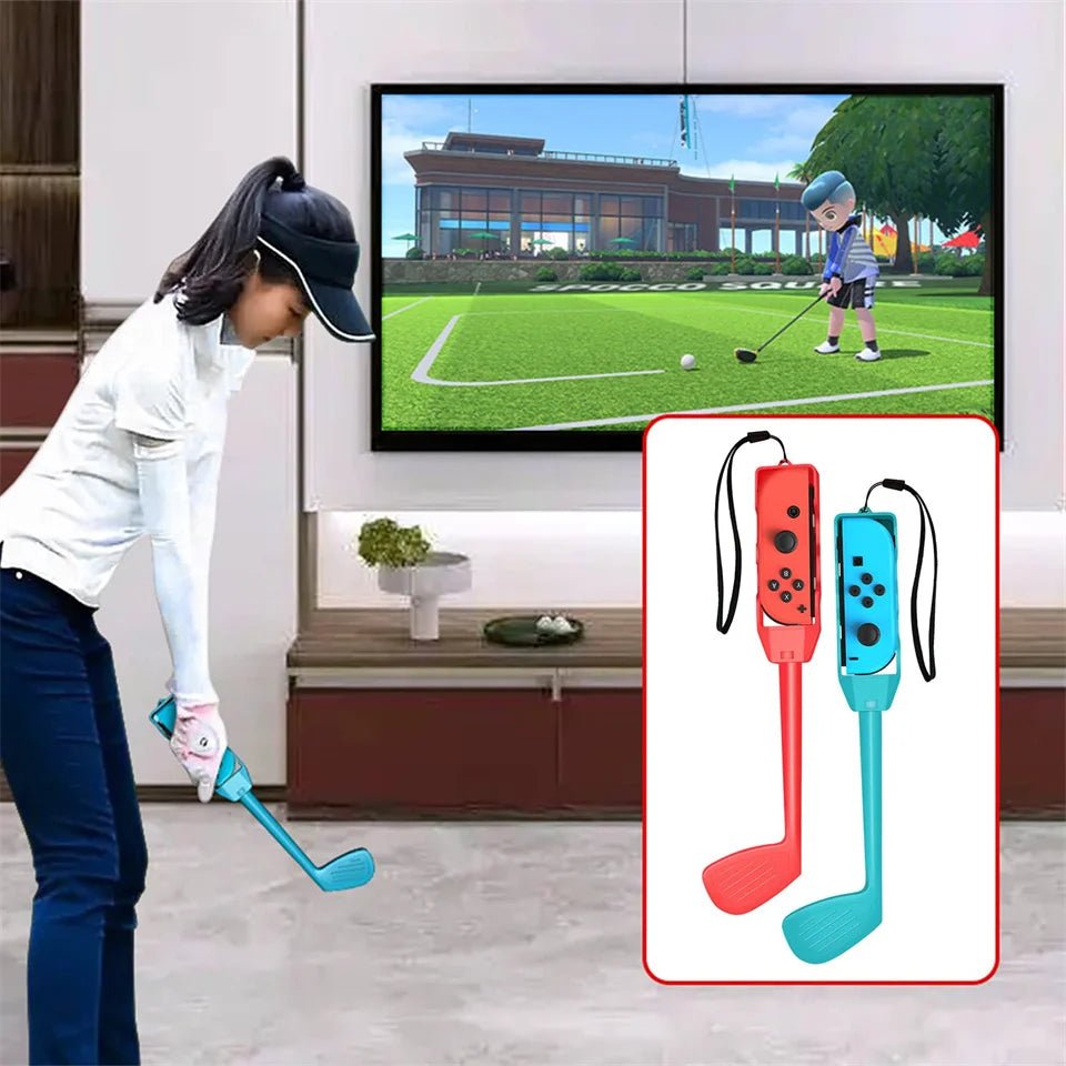 10 in 1 Switch Sports Accessories Bundle for Nintendo Switch Oled Game Sports Accessories Kit with Golf Clubs Golf Clubs - 