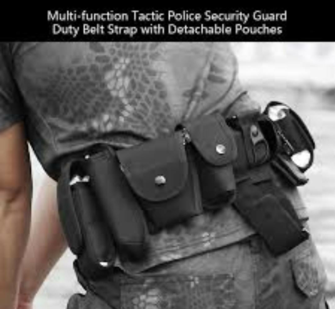 10 in 1 Tactical camping hiking belt 10 in 1 Set Multifunctional Belt Tactical Training Guard with Pouches Kit - 