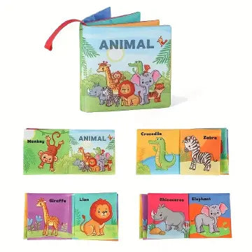 Baby Sensory Crinkle Cloth Book Soft Tactile Interactive