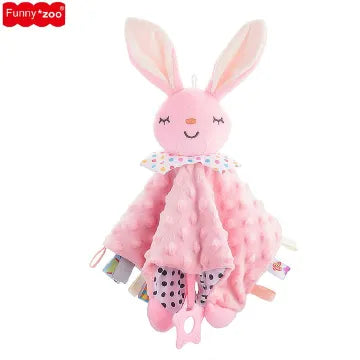 Elephant Baby Comforter Blanket with Rattle Soft Plush Sleeping Toy