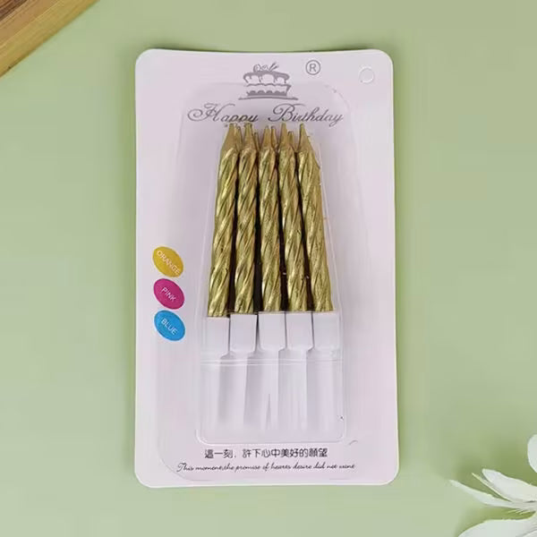10pc Metallic Birthday Candles Set