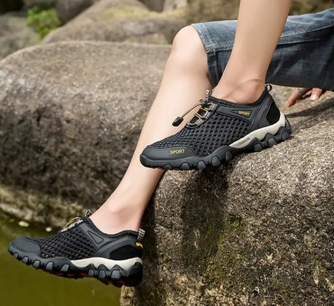 Men's Breathable Sport Sneakers: Casual Running & Outdoor Mountaineering Water Shoes