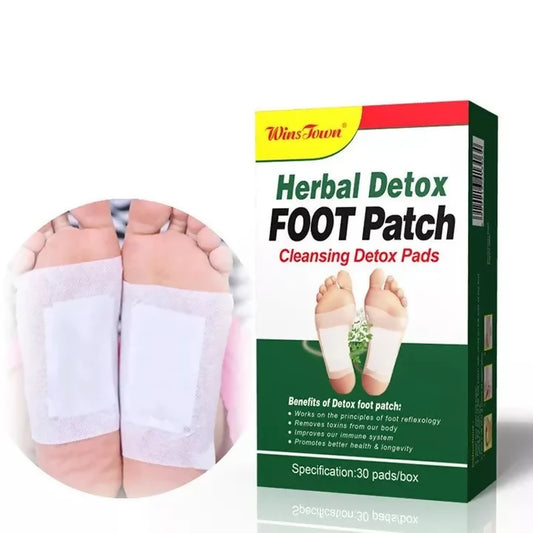 Wins Town Herbal Detox Foot Patch (30 patches per pack) | Cleansing Detox Pads