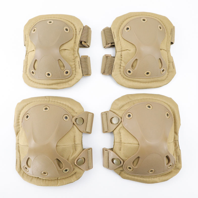 4PCS Tactical Knee and Elbow Pad Set Military Protective Gear