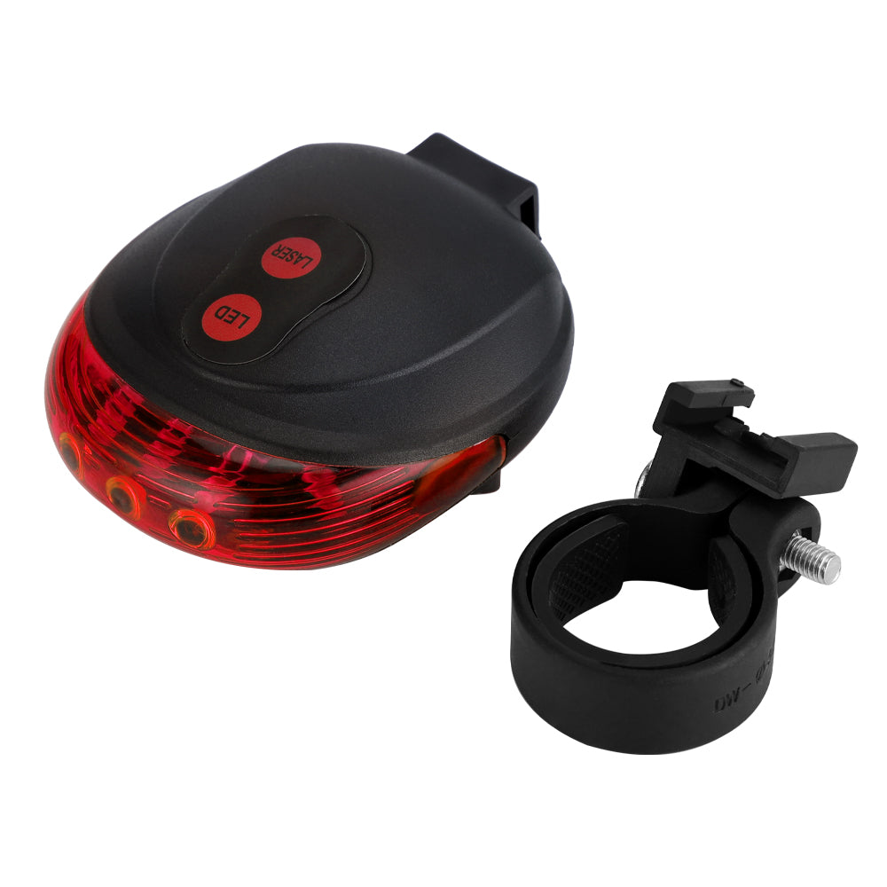 Waterproof LED Bicycle Taillight with Laser Safety Warning Beam
