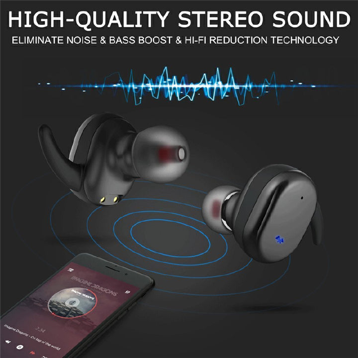 RichRipple RR30 Y30 Wireless Bluetooth Stereo Earbuds: Mic, Touch Control, Charging Case