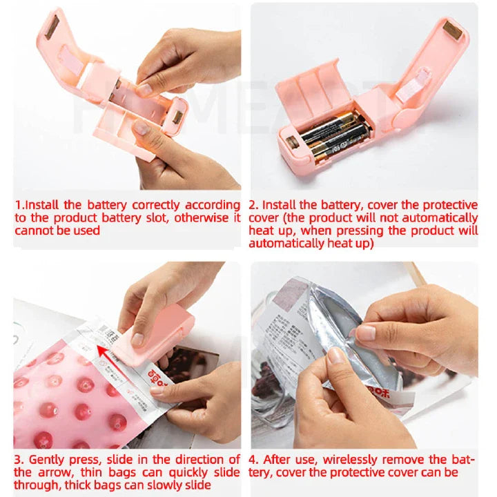 Generic Mini Portable Handheld Heat Bag Sealer ABS Plastic