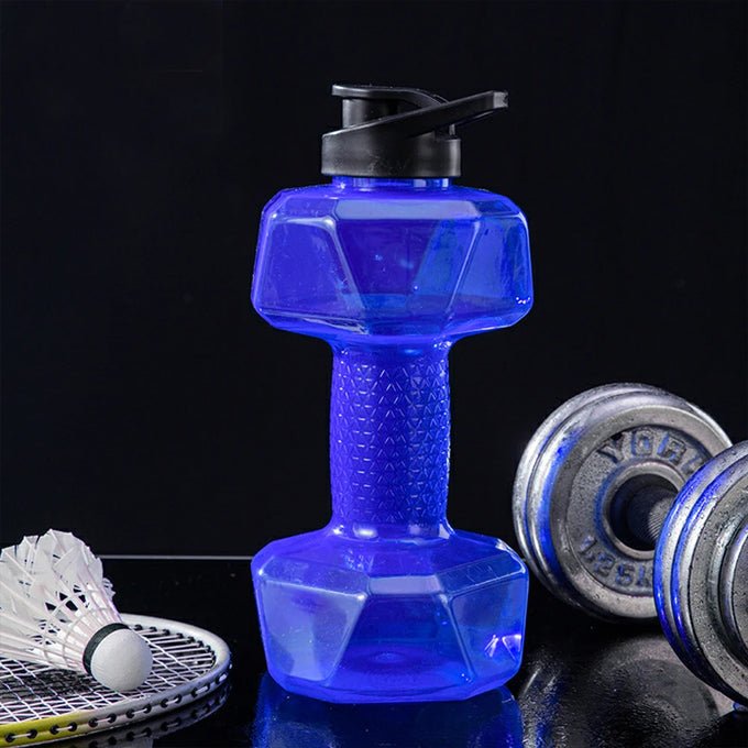 1.6L Gym Dumbbell Shaped Fitness Workout Sports Water Bottle - 