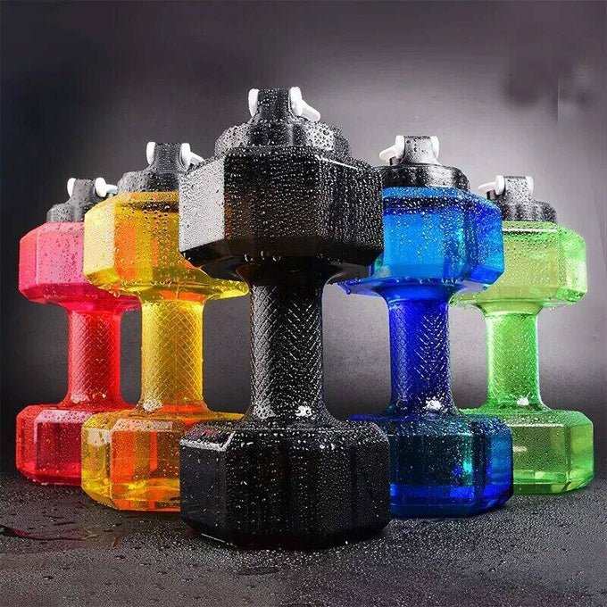 1.6L Gym Dumbbell Shaped Fitness Workout Sports Water Bottle - 