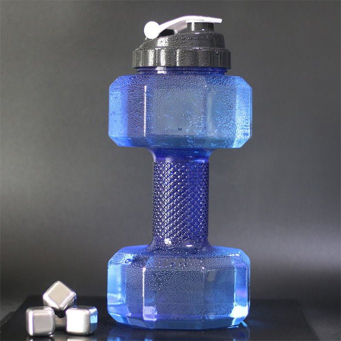 1.6L Gym Dumbbell Shaped Fitness Workout Sports Water Bottle - 