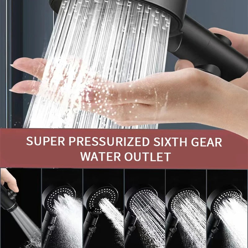 High Pressure 5-Mode Adjustable Shower Head with Hose