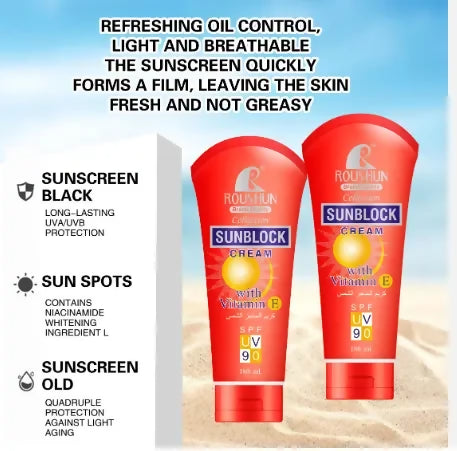 ROUSHUN sunblock cream with vitamin e SPF 90 Sunscreen cream