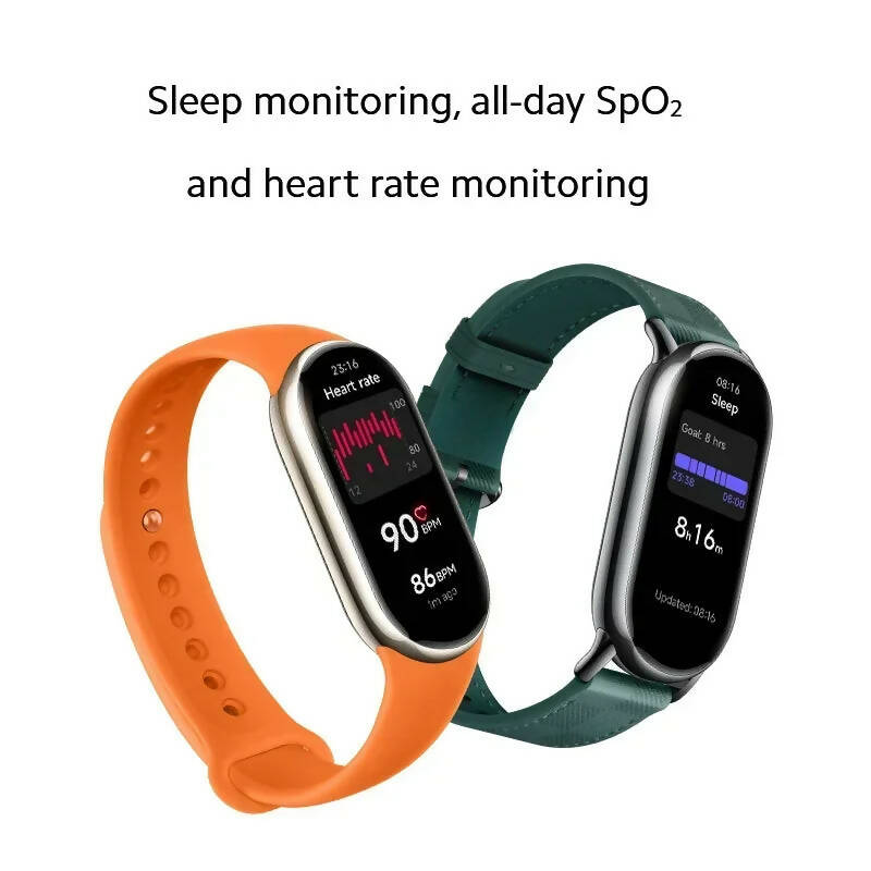 Global Version Xiaomi Smart Band 8 Blood Oxygen Monitor 1.62'' AMOLED Screen 16 Days Battery Life