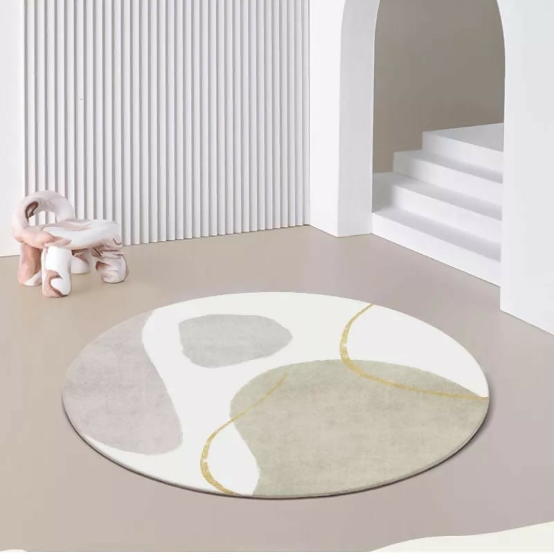 Modern minimalist round was rugs