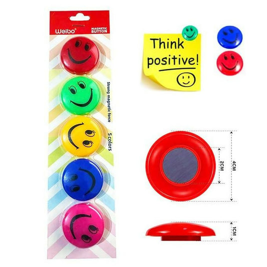 Weibo Pack of 5 (30mm) Colorful Emoji Magnets