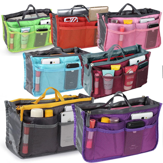 Purse Organizer Insert Handbag Pocket Organizer Purse Pouch Bag in Bag Multi Pocket Travel Bag