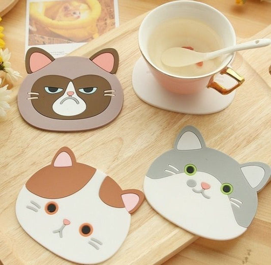 Cat Coasters Mug Cushion Tea Cup Pad