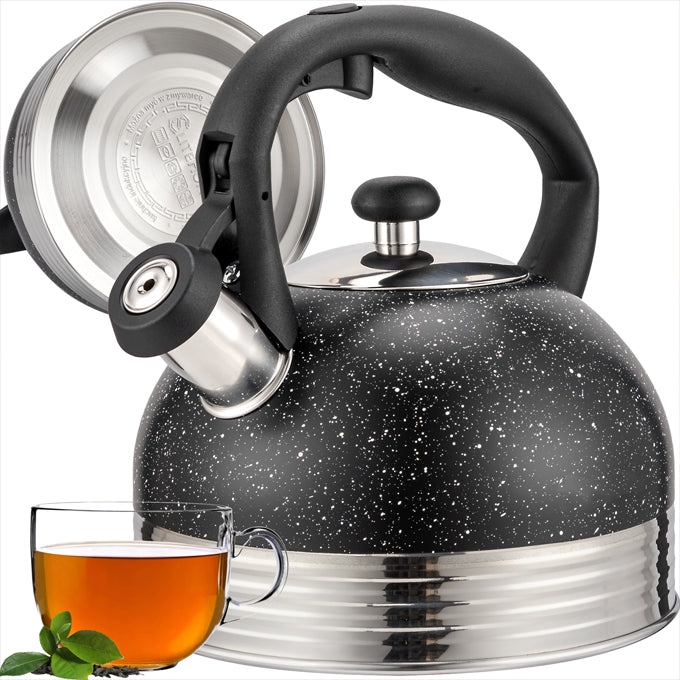 Hausroland heat resistant handle kettle marble coating water kettle.