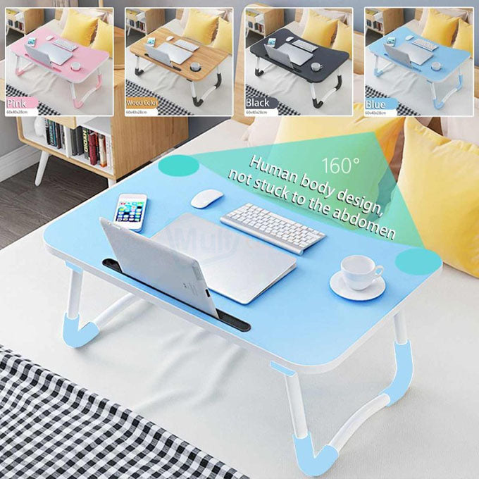 Multi-Purpose Laptop Desk for Study and Reading with Foldable Non-Slip Legs Reading Table Tray