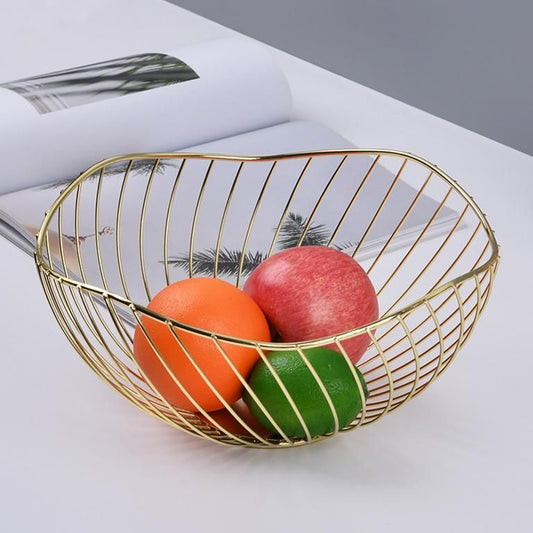 Metal Wire Iron Arts Fruit Storage Baskets for Kitchen Countertop Table Decorative