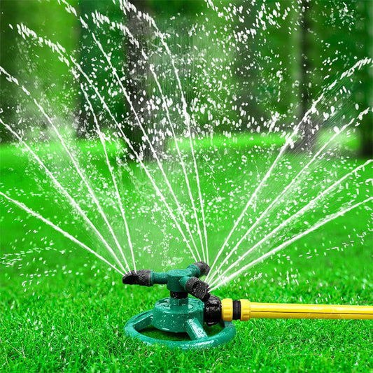 Automatic Lawn Sprinkler 360 Degree Rotating 3 Arms Adjustable Water Sprinkler System