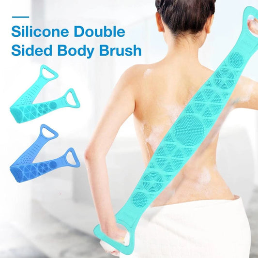 Back Body Scrubber with Massage Particles,Double-sided Use for Remove Dirt Back Scrubber for bathing deep cleaning Removes Dead Skin