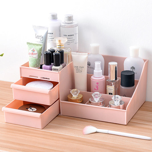 Desk Organizer with 2 Drawers and 6 Compartments