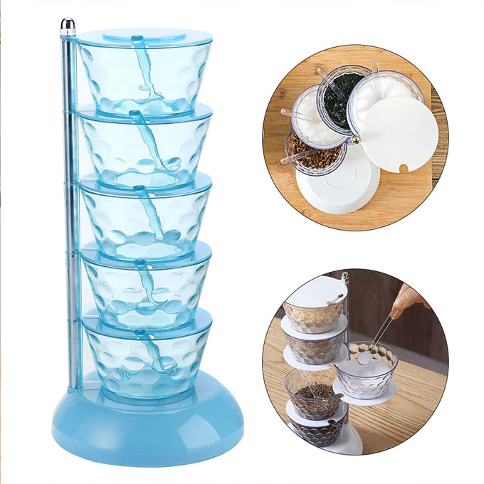 Rotating spice seasoning stand, 5 layer