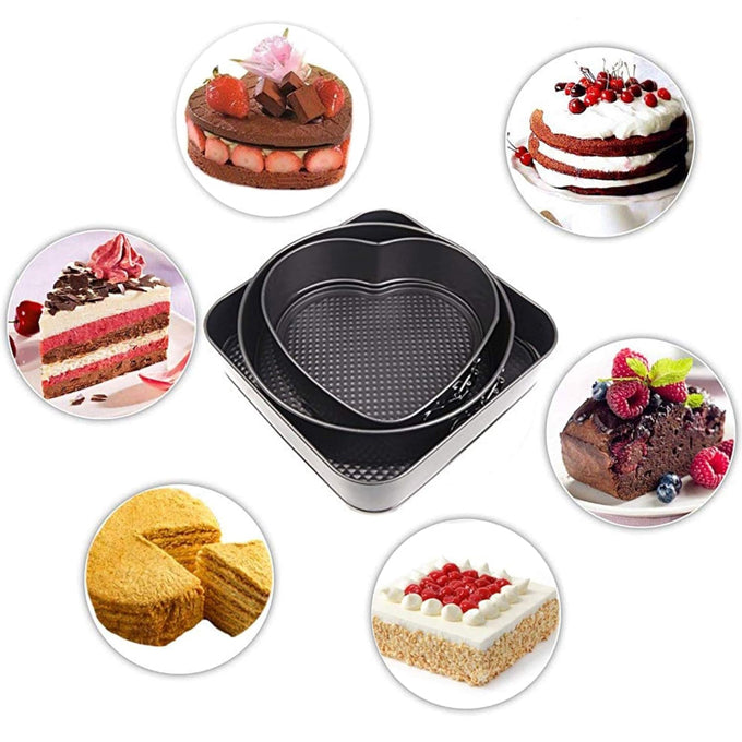 Cake Tin Mould Set of 3 Non-Stick Cake Pan