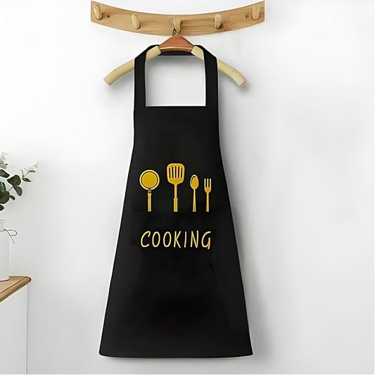 Kitchen Apron For Men And Women, Apron For Kitchen Cooking, Waterproof Fashion Apron With Pocket (Pack of 1)