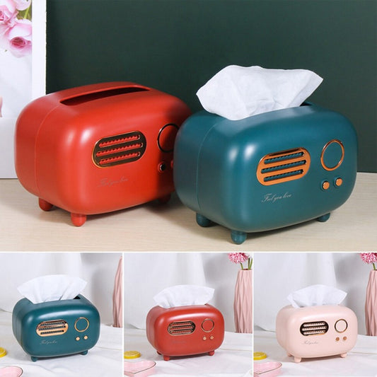 Facial Tissue Box Cover Holders Retro Radio Model Tissue Box