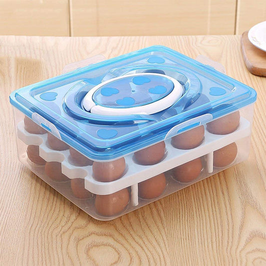 Double Layer 32 Grid Egg Storage Box for Egg Storage