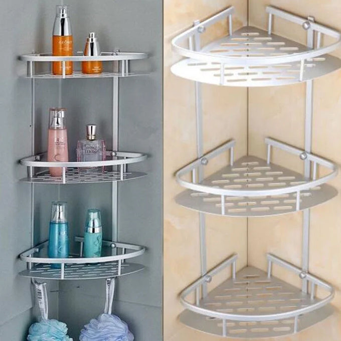 3 Layer Aluminum Bathroom Corner Shelf