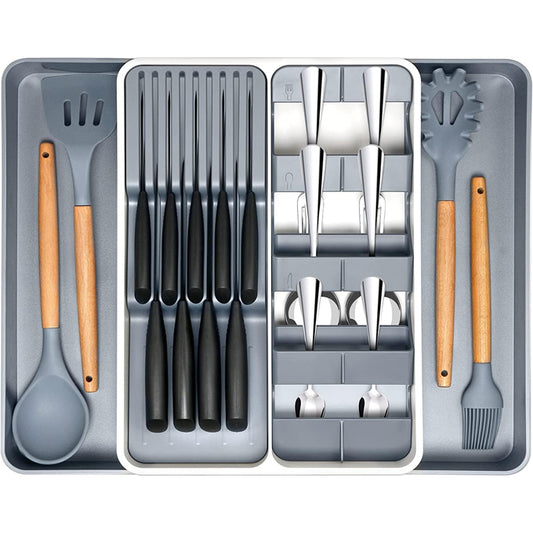 Expandable Cutlery Organizer Drawer Utensil Organizer Cutlery Rack Knife Silverware Drawer Organizer