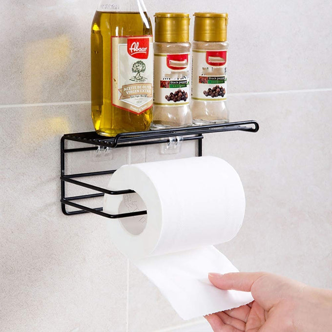 Kitchen Tissue Dispenser Wall Mounted Toilet Tissue with phone shelf