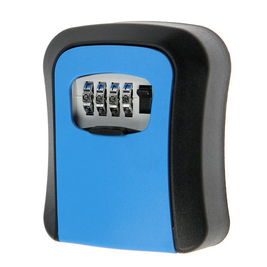 Key Lock Box, Wall Mounted Key Safe Box, 4 Digit Resettable Combination Code