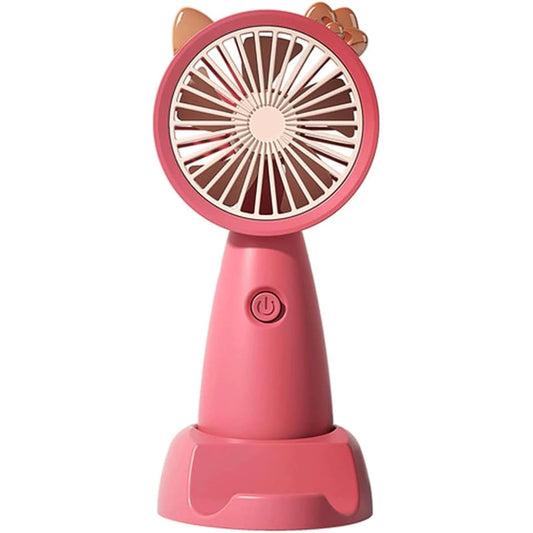 Rechargeable mini fan with stand and phone holder